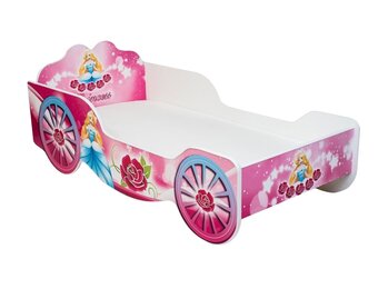 Prinsessen kinderbed koets – roze – 140x70 cm