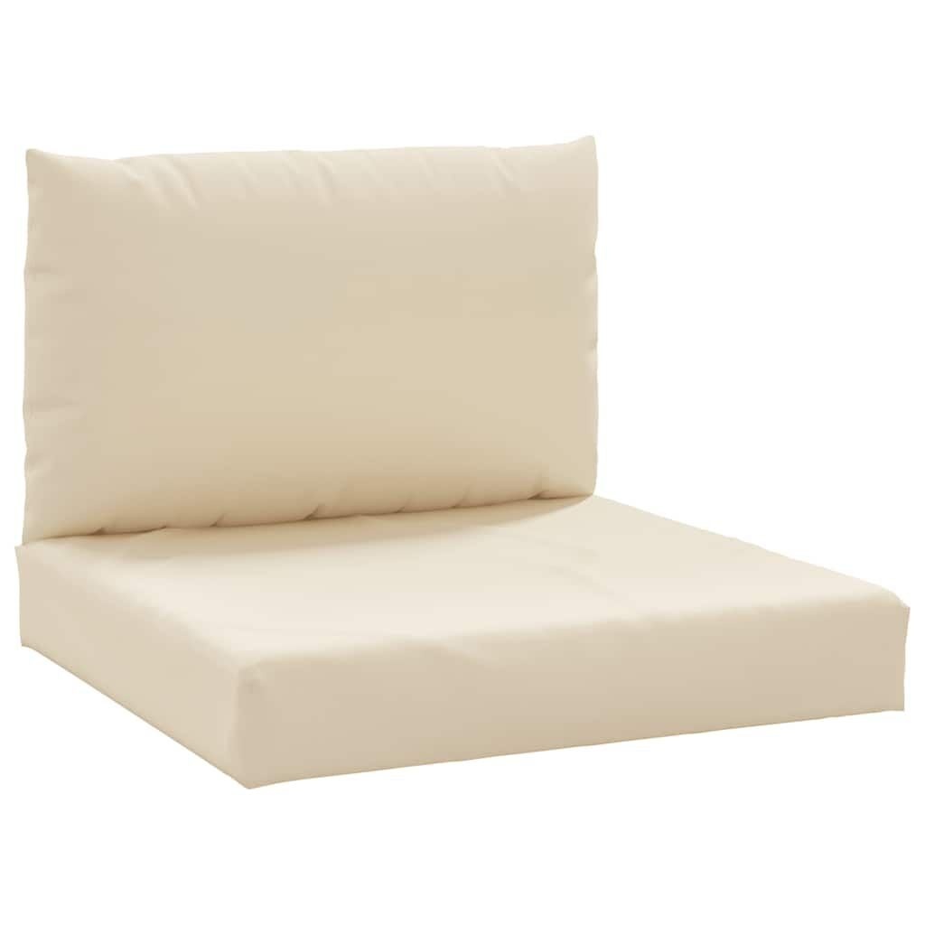 vidaXL Palletkussens 2 st stof beige