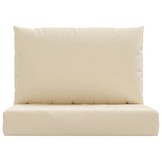 vidaXL Palletkussens 2 st stof beige