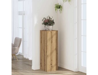 vidaXL Plantenstandaard 33x33x100 cm bewerkt hout artisanaal eiken