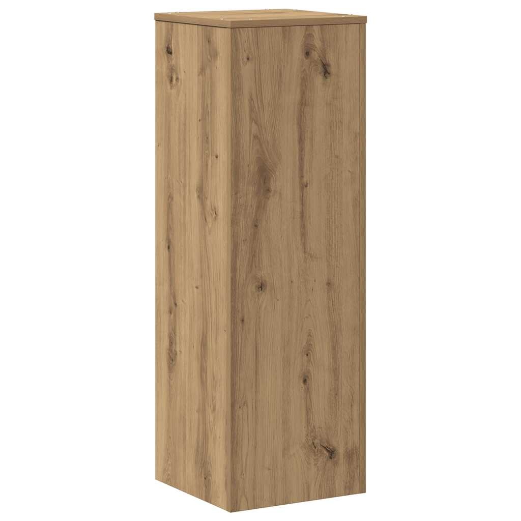 vidaXL Plantenstandaard 33x33x100 cm bewerkt hout artisanaal eiken