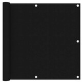 vidaXL Balkonscherm 90x600 cm Oxford Stof Zwart - 33% Korting