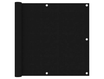 vidaXL Balkonscherm 90x600 cm Oxford Stof Zwart - 33% Korting