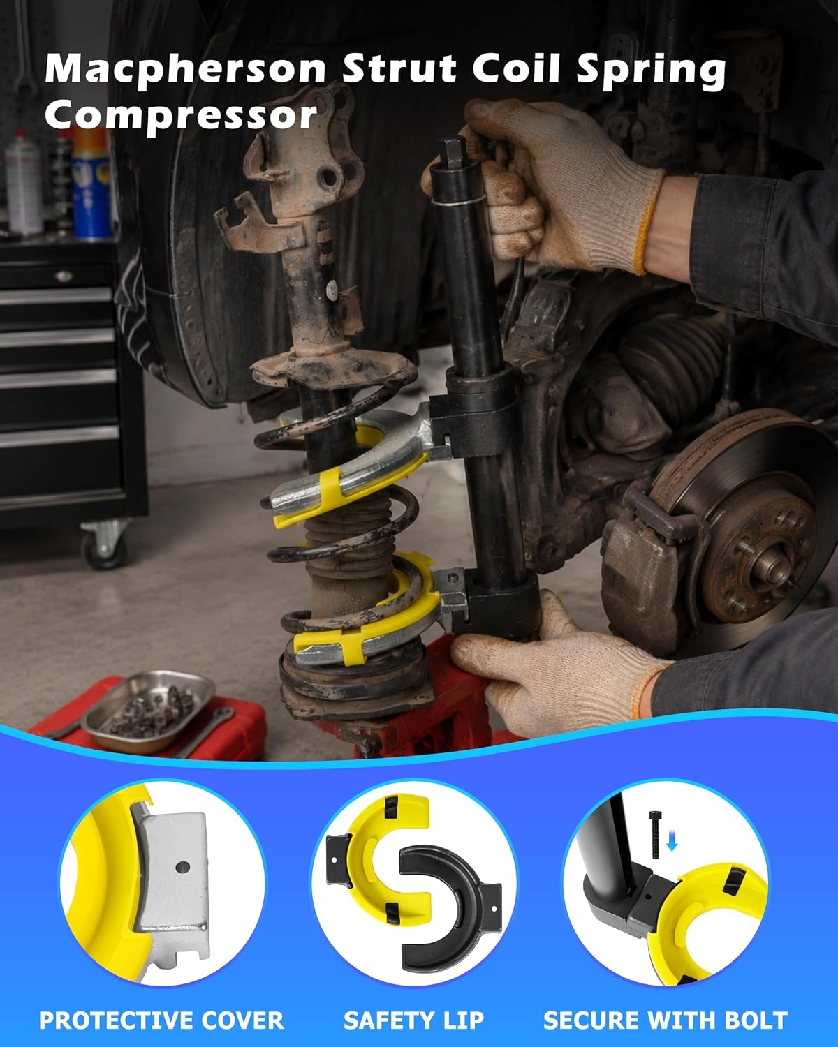 DAYUAN Macpherson veercompressor veertrekker voor cilindercompressor, 1000 kg
