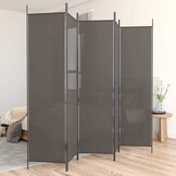 Kamerscherm Antraciet 5 Panelen 250x200cm - 33% Korting