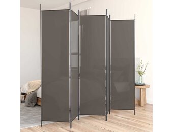 Kamerscherm Antraciet 5 Panelen 250x200cm - 33% Korting