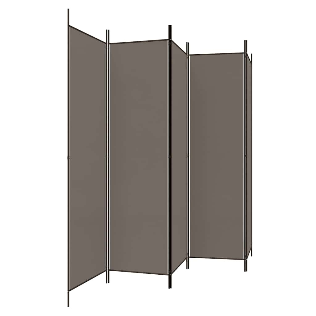 Kamerscherm Antraciet 5 Panelen 250x200cm - 33% Korting