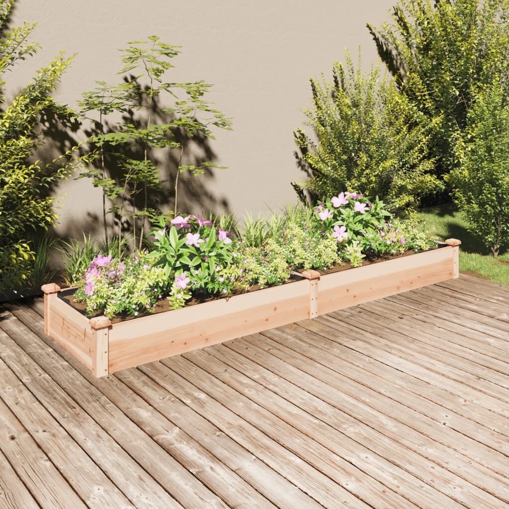 Verhoogde Houten Plantenbak 240x60x25 cm - 34% Korting