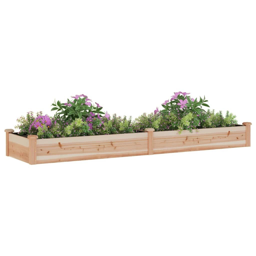 Verhoogde Houten Plantenbak 240x60x25 cm - 34% Korting
