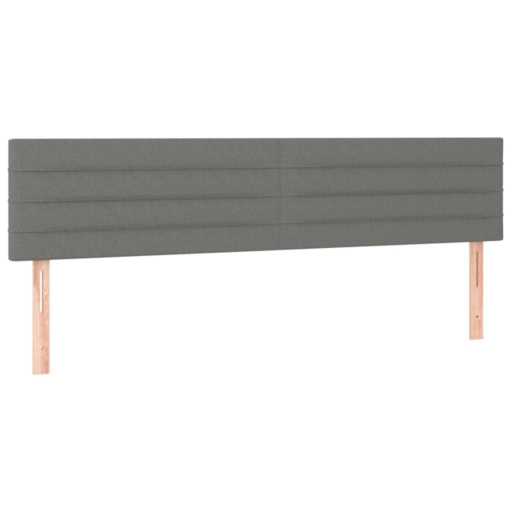 vidaXL Hoofdborden 2 st. 80x5x78/88 cm Stof Donkergrijs - 34% Korting
