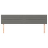 vidaXL Hoofdborden 2 st. 80x5x78/88 cm Stof Donkergrijs - 34% Korting