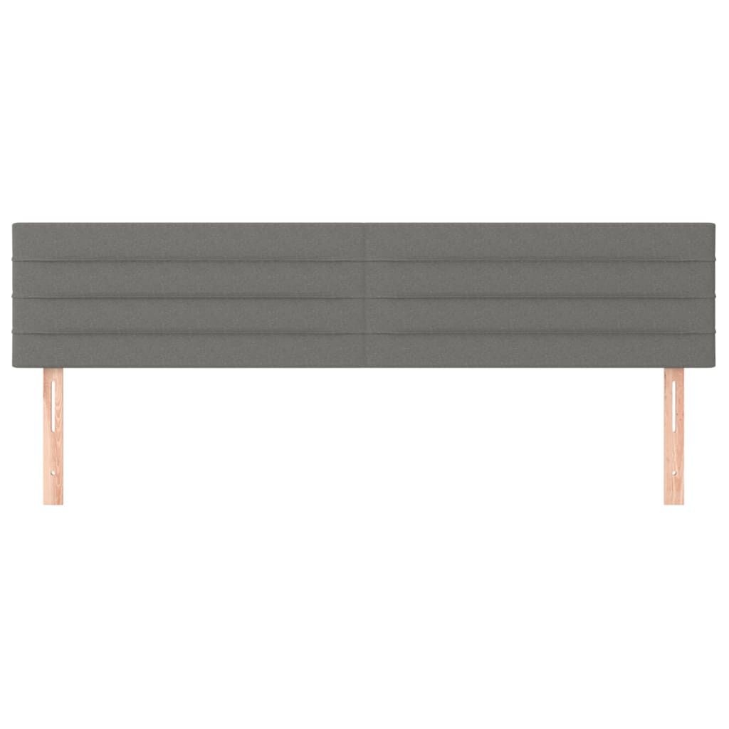 vidaXL Hoofdborden 2 st. 80x5x78/88 cm Stof Donkergrijs - 34% Korting