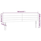 vidaXL Hoofdborden 2 st. 80x5x78/88 cm Stof Donkergrijs - 34% Korting