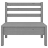 vidaXL Tuinmiddenbanken Massief Grenenhout Grijs - 2 stuks - 34% Korting