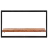 vidaXL Wandschappen 2 st 60x25x35 cm massief acaciahout en staal
