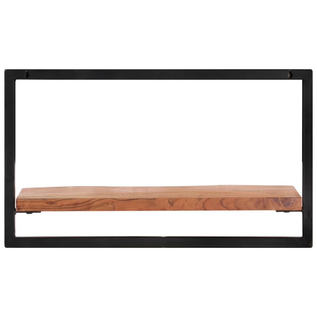vidaXL Wandschappen 2 st 60x25x35 cm massief acaciahout en staal