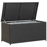 vidaXL Tuinbox Poly Rattan Zwart 100x50x50 cm - 34% Korting!