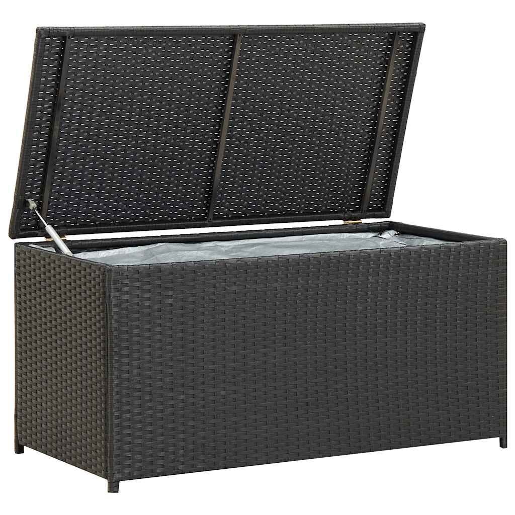 vidaXL Tuinbox Poly Rattan Zwart 100x50x50 cm - 34% Korting!