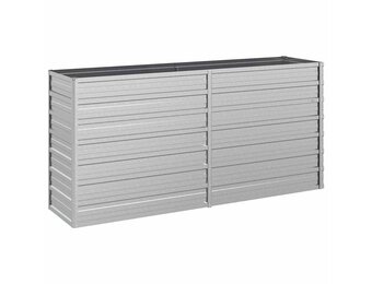 vidaXL Plantenbak verhoogd 160x40x77 cm gegalvaniseerd staal zilver