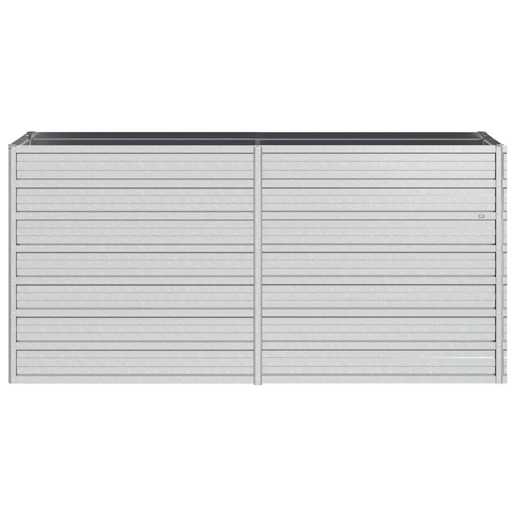 vidaXL Plantenbak verhoogd 160x40x77 cm gegalvaniseerd staal zilver