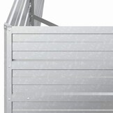 vidaXL Plantenbak verhoogd 160x40x77 cm gegalvaniseerd staal zilver