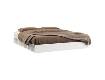 vidaXL Houten Bedframe Wit 200x200 cm - 35% Korting