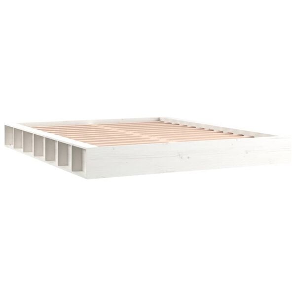 vidaXL Houten Bedframe Wit 200x200 cm - 35% Korting