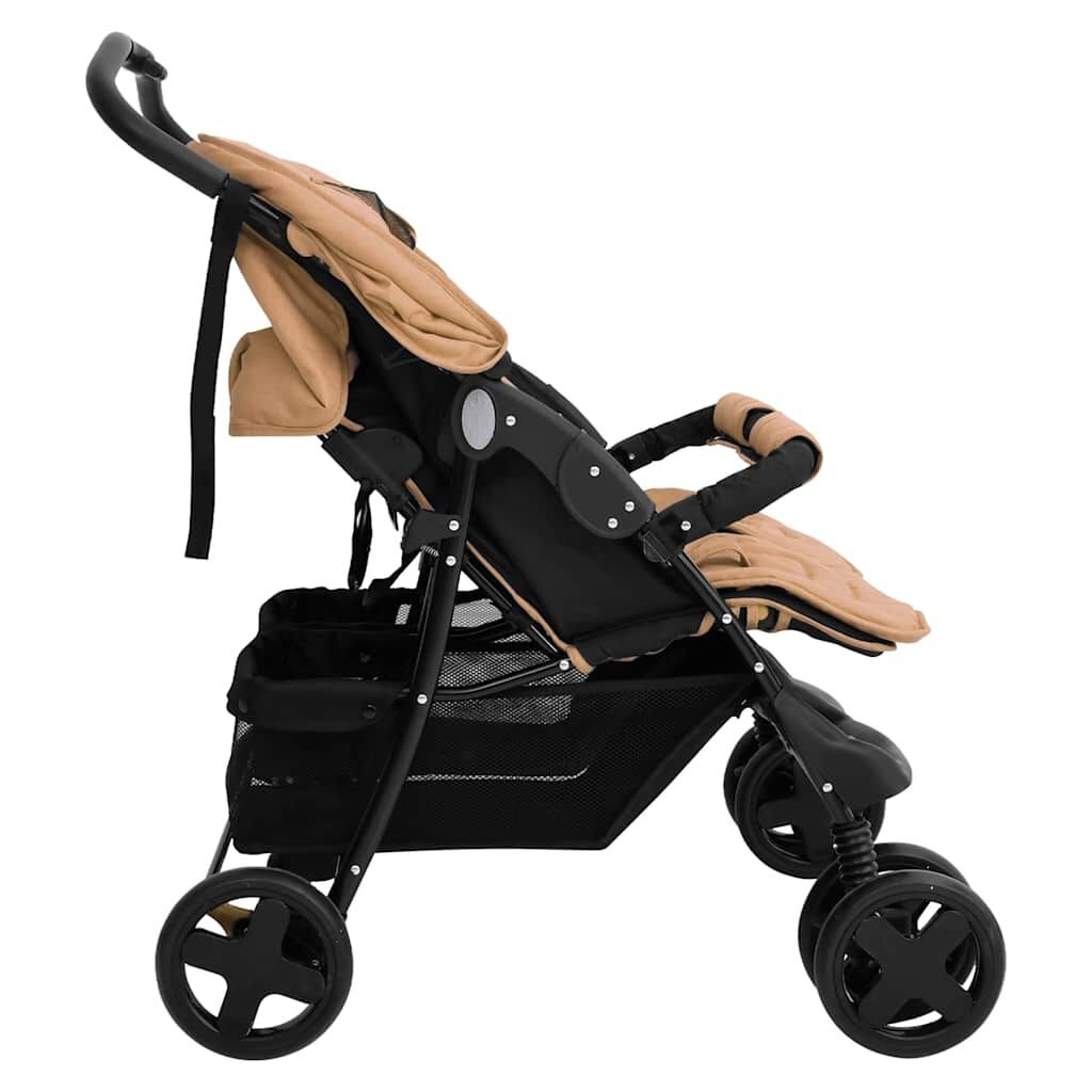 VidaXL Kinderwagen Staal Taupe - 54% Korting