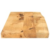 Tafelblad Massief Mangohout met Natuurlijke Rand 70x30x3,8 cm - 53% Korting