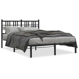 VidaXL Bedframe met Hoofdbord Metaal Zwart 120x200 cm - 35% Korting