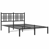 VidaXL Bedframe met Hoofdbord Metaal Zwart 120x200 cm - 35% Korting