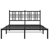 VidaXL Bedframe met Hoofdbord Metaal Zwart 120x200 cm - 35% Korting