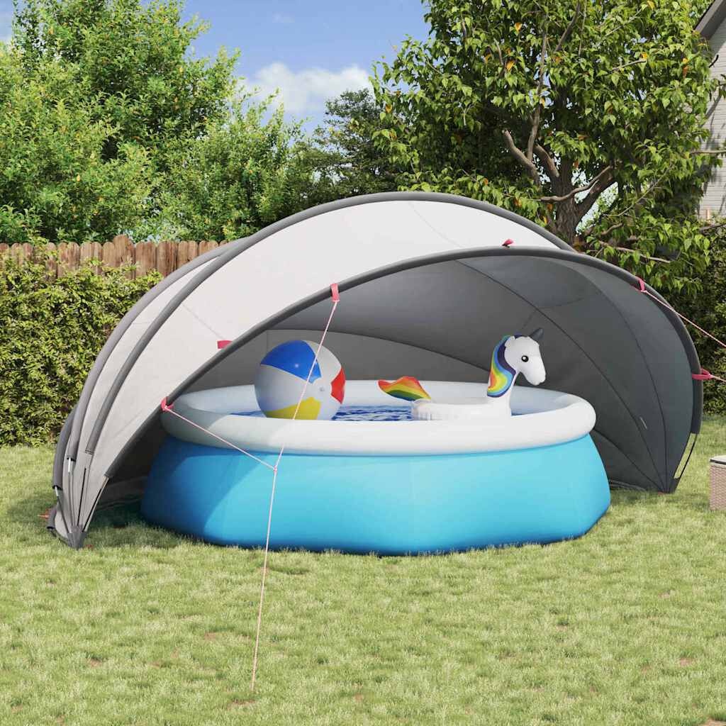 vidaXL Zwembad Dome 500x500x236 cm Polyester met Korting