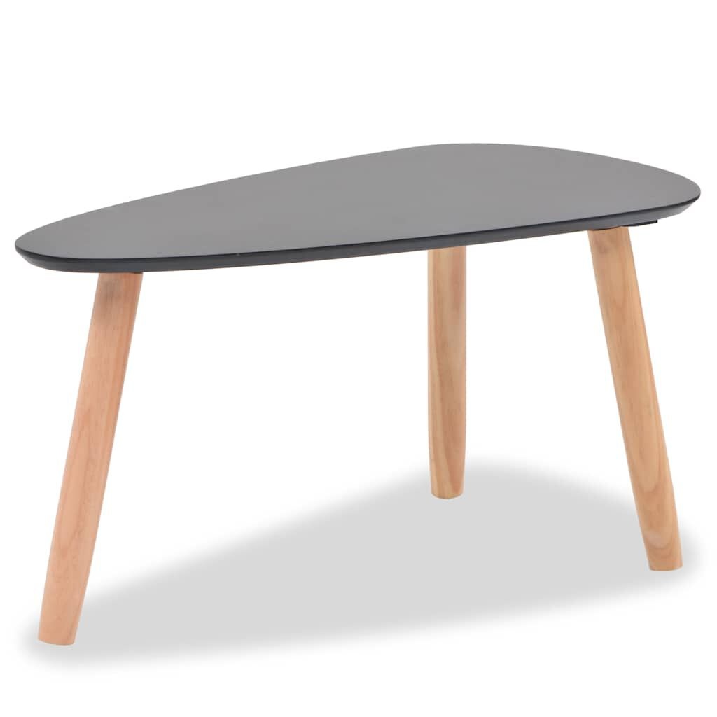 vidaXL Salontafelset Grenenhout Zwart (34% korting)