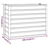 Verhoogde Plantenbak Cortenstaal 100x40x77 cm - 34% Korting!