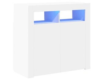 Dressoir met LED-verlichting 80x35x75 cm Wit - 34% Korting