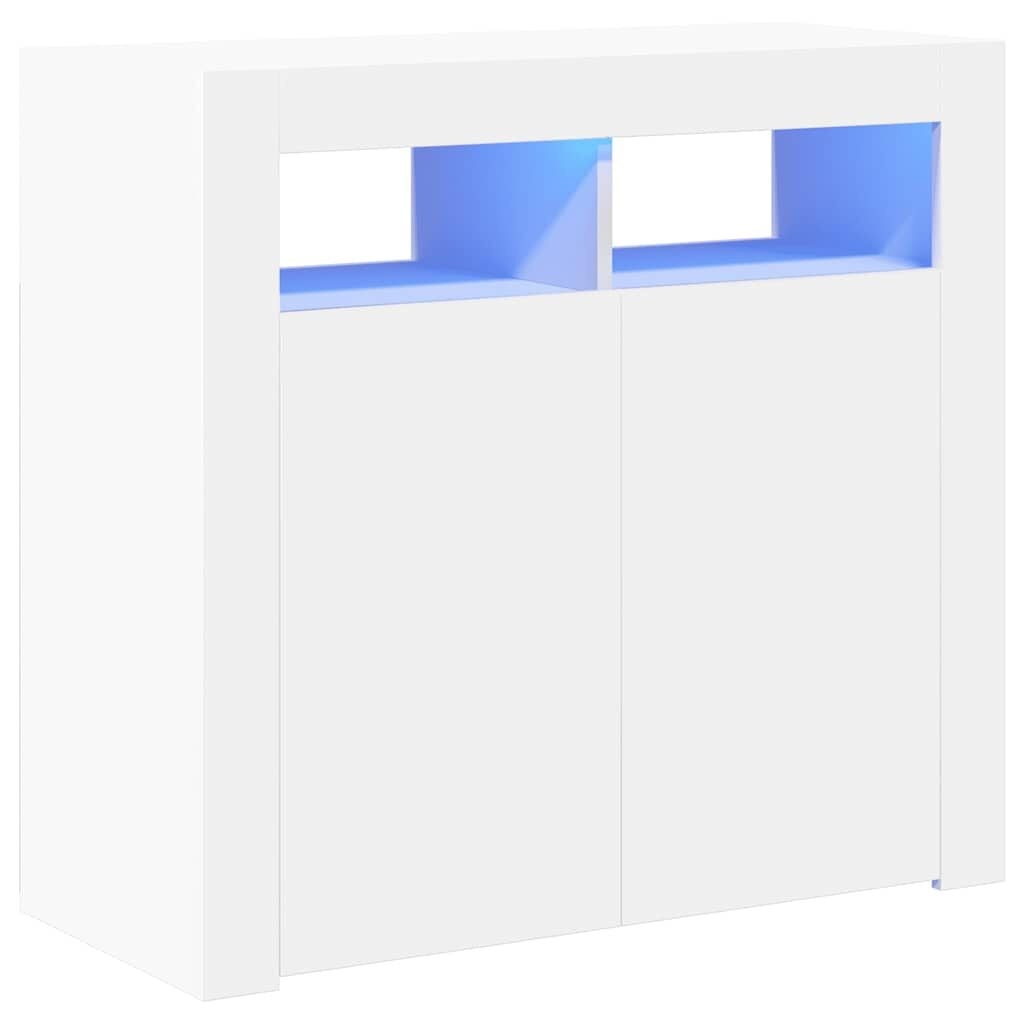 Dressoir met LED-verlichting 80x35x75 cm Wit - 34% Korting