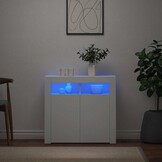 Dressoir met LED-verlichting 80x35x75 cm Wit - 34% Korting