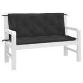 VidaXL Tuinbankkussens 2 stuks 120x50x7 cm Oxford Stof Zwart - 61% Korting