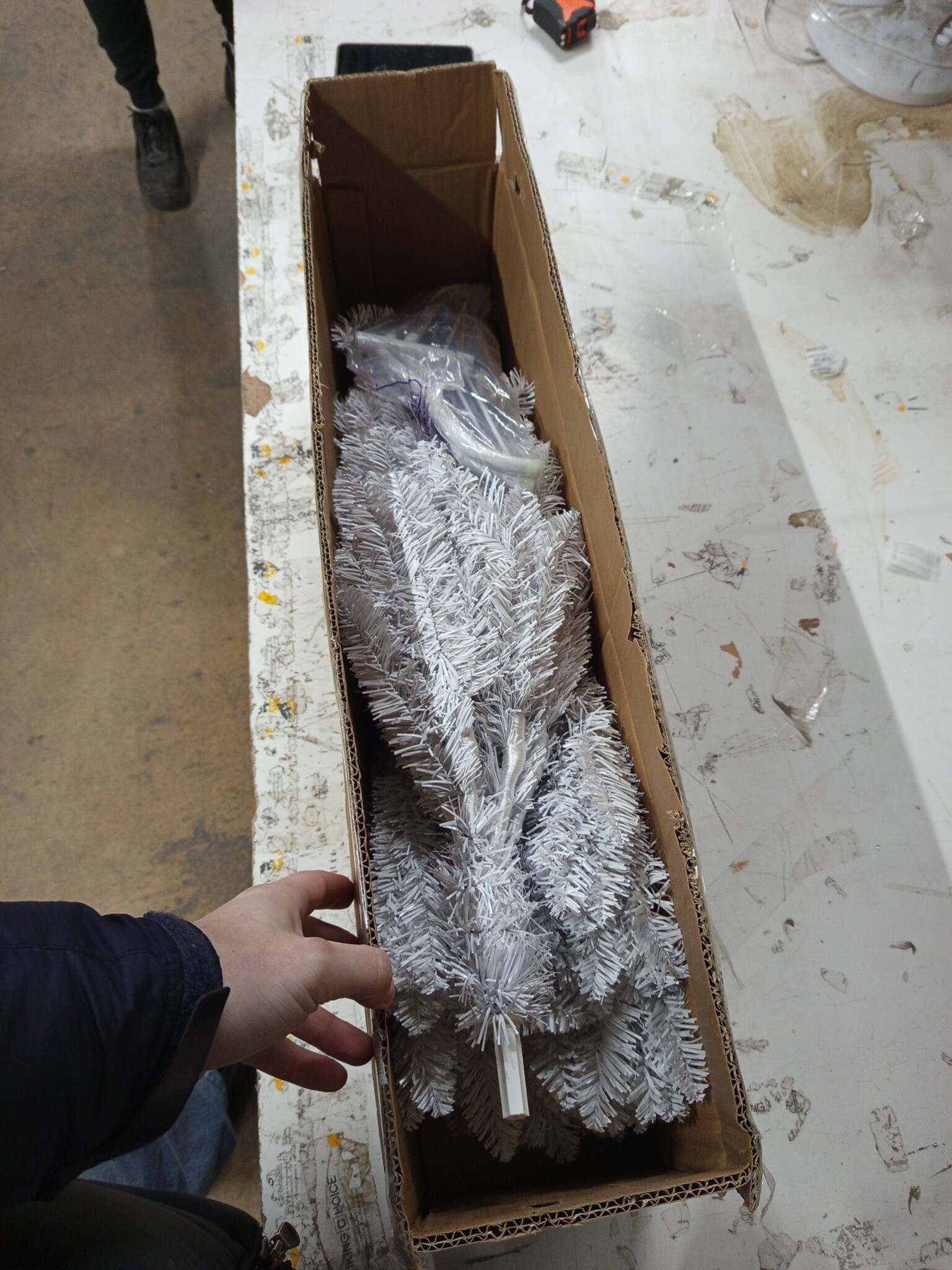 Kunstkerstboom Wit 120cm met Standaard - 53% Korting!