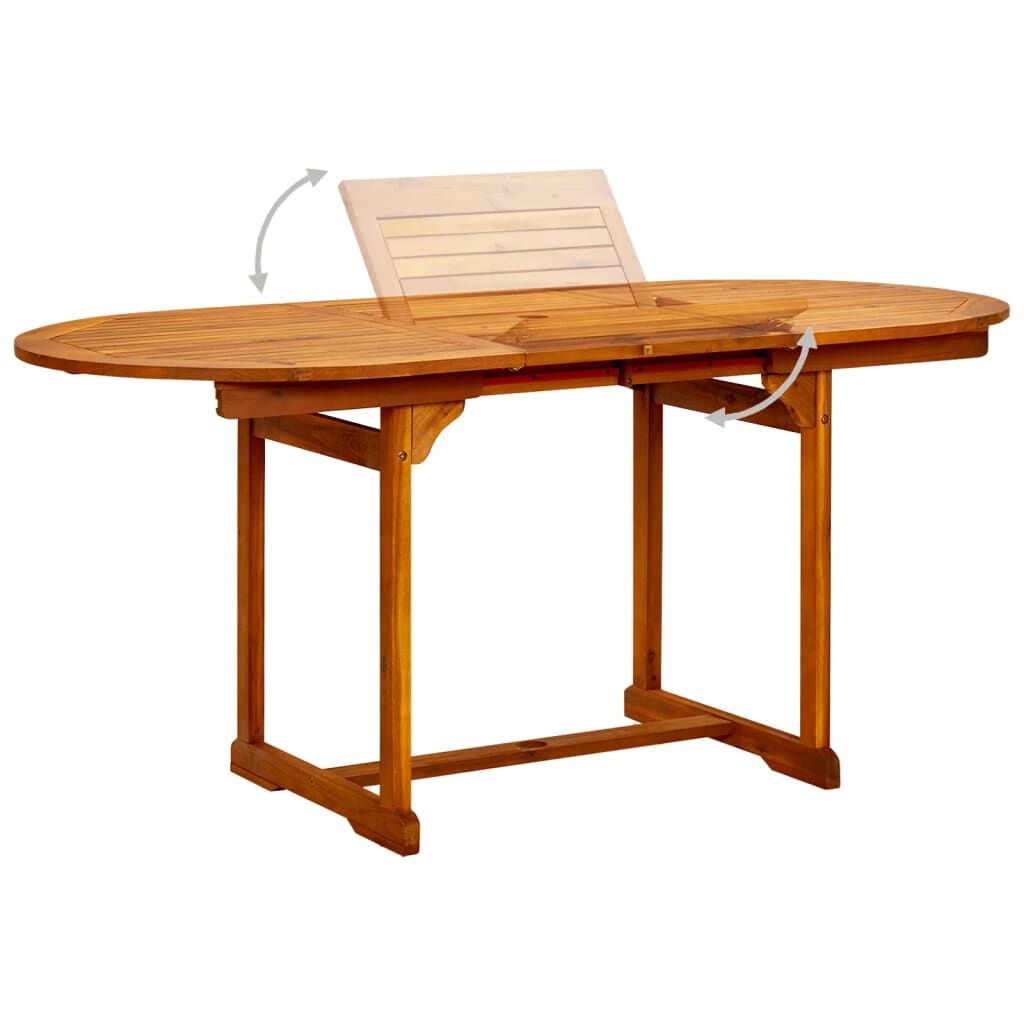 Uitschuifbare Acacia Houten Tuintafel - 120-170 cm - 35% Korting