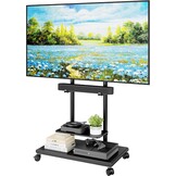 Mobiele TV Standaard 50-90 inch met Geluidsbalk Beugel & Plank - 35% Korting