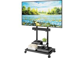 Mobiele TV Standaard 50-90 inch met Geluidsbalk Beugel & Plank - 35% Korting