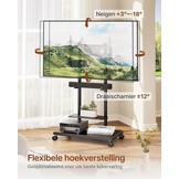 Mobiele TV Standaard 50-90 inch met Geluidsbalk Beugel & Plank - 35% Korting