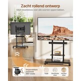 Mobiele TV Standaard 50-90 inch met Geluidsbalk Beugel & Plank - 35% Korting