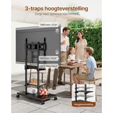 Mobiele TV Standaard 50-90 inch met Geluidsbalk Beugel & Plank - 35% Korting