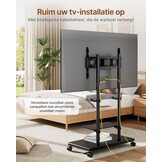 Mobiele TV Standaard 50-90 inch met Geluidsbalk Beugel & Plank - 35% Korting