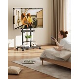 Mobiele TV Standaard 50-90 inch met Geluidsbalk Beugel & Plank - 35% Korting