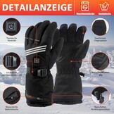 Unisex Verwarmde Handschoenen Zwart - 33% Korting