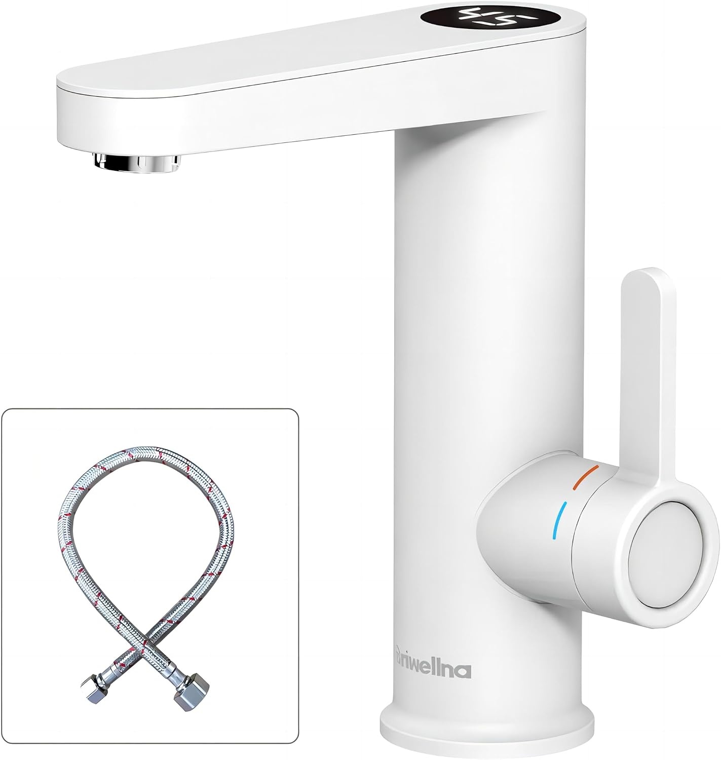 Elektrische Kraan Direct Warm Water met Display - Wit 14% Korting